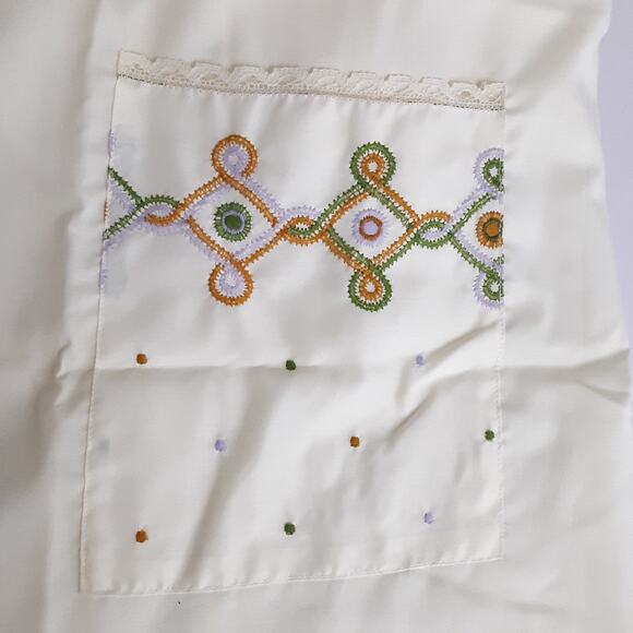 Vintage 1970s Komar Nightgown & House Coat Robe Set Embroidered Peignoir S/M - Picture 13 of 16